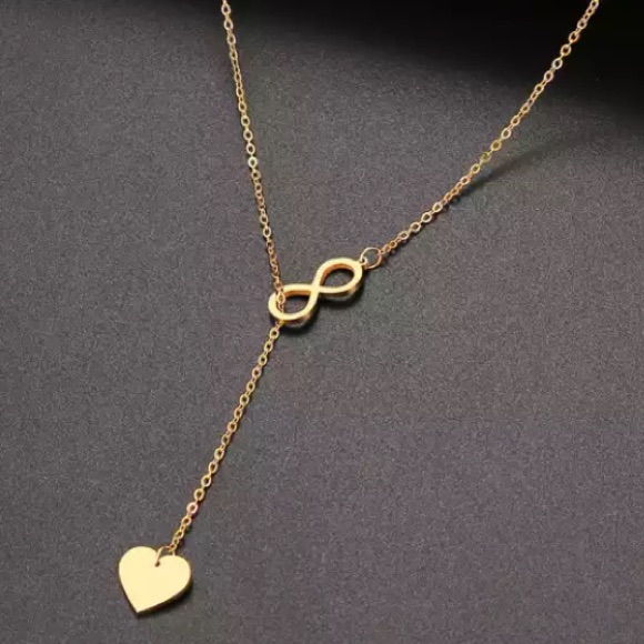 Fashion 8 And Heart Shape Pendant Layered Style Necklace